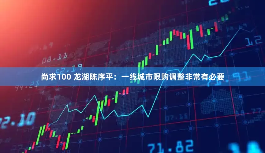 尚求100 龙湖陈序平：一线城市限购调整非常有必要